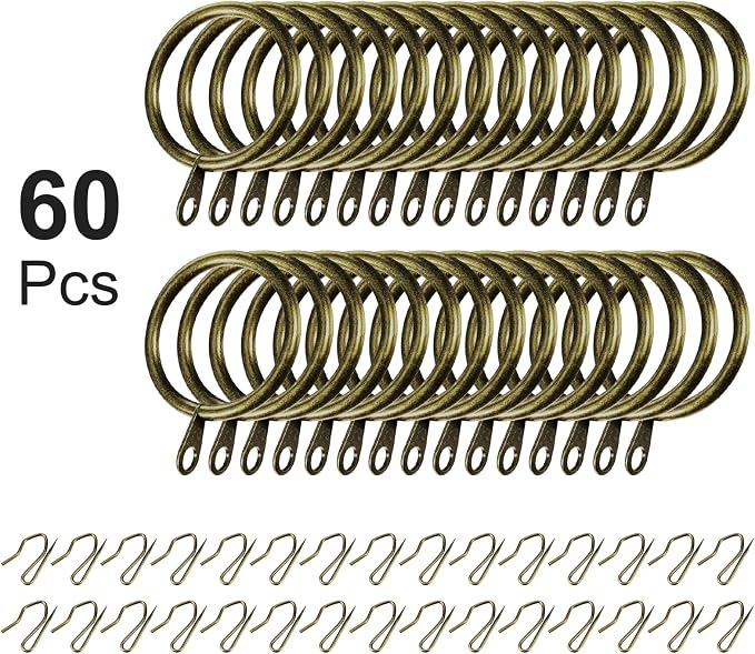 Hotop 30 Pcs Metal Drapery Curtain Rings - Image 3