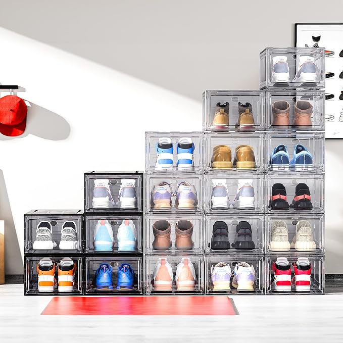 ARSTPEOE Upgrade Harder Solid Plastic Shoe Organizer, Shoe Storage - Image 4