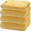 SEMAXE 4-Pack Yellow Cotton Hand Towels by SEMAXE