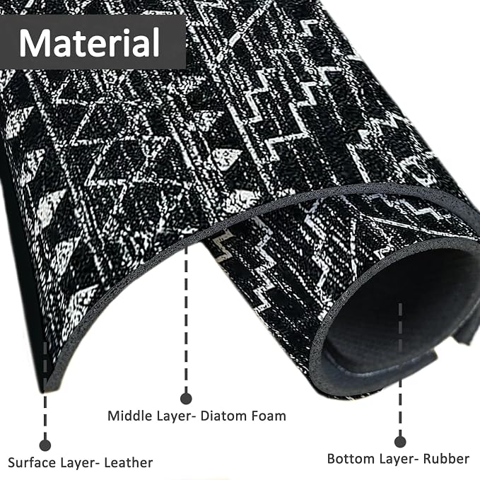 2PCS 15" X 5.5" Kitchen Sink Splash Guard Faucet Mat Aztec Super Absorbent Fast - Image 4