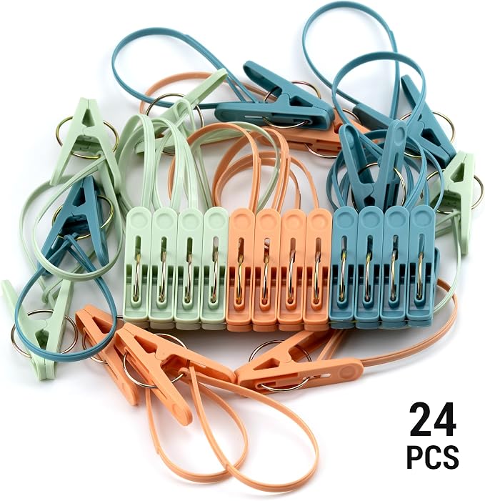 24 Pack Clothes Pins Clothes Peg Clip Pins - Image 2
