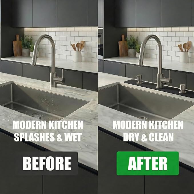 2PCS Kitchen Bathroom Faucet Mat - Image 5