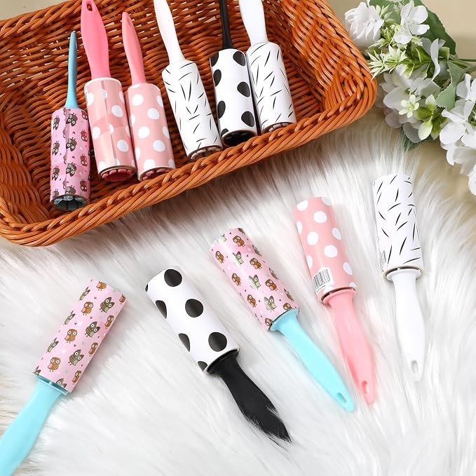 48 Pcs Bulk Mini Lint Roller for Pet Hair and Clothes Lint Roller Travel Size - Image 3