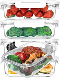 M MCIRCO 5 Pack 36 oz Glass Food Storage Containers by MMCIRCO