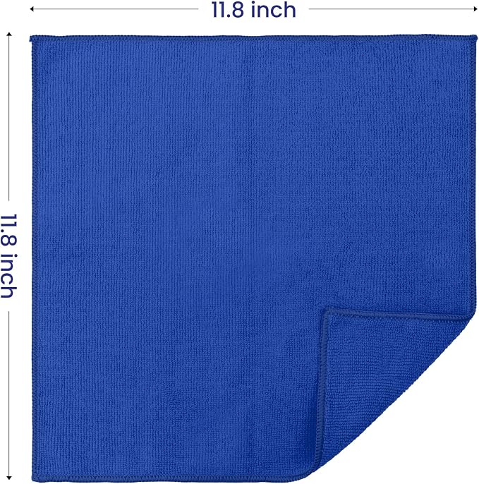 SIFANGKE Microfiber Cleaning Cloth, 12 Pack RoyalBlue Cleaning Rags - Image 2