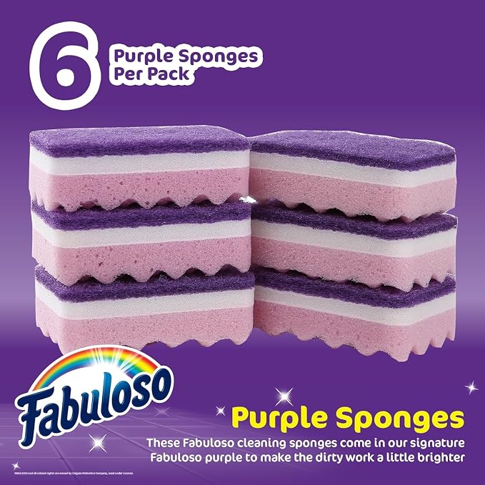 Fabuloso Scratch-Free Kitchen Dish Sponges, safe on nonstick cookware - Image 2