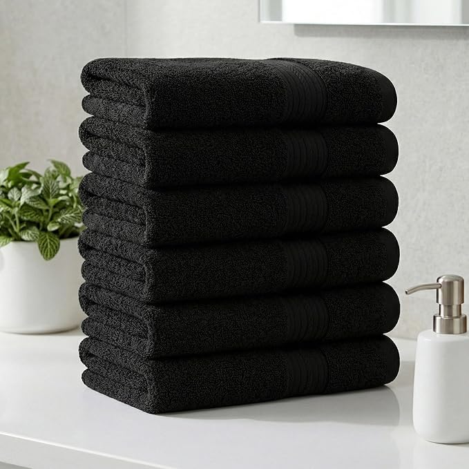 Ample Decor 100% Cotton Hand Towels 18x28 Inches, 600 GSM, Soft & Absorbent - Image 2