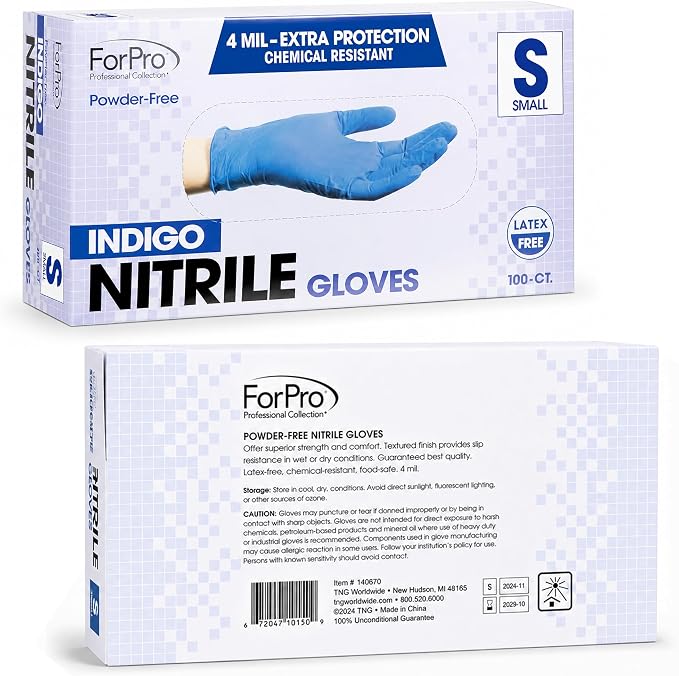 ForPro Disposable Nitrile Gloves, Chemical Resistant, Powder-Free, Latex-Free - Image 3