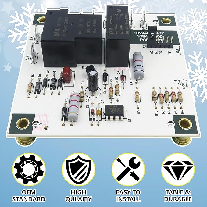 Defrost Control Board PCBDM101S UpgradeCompatible with Goodman Circuit Board PCBDM101 PCBDM101S