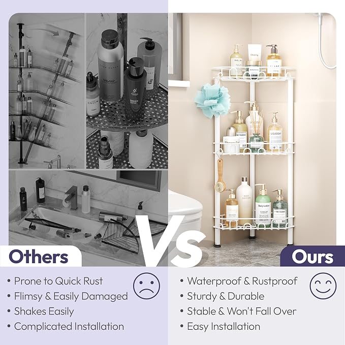 SWTYMIKI Standing Shower Caddy Corner - Image 2