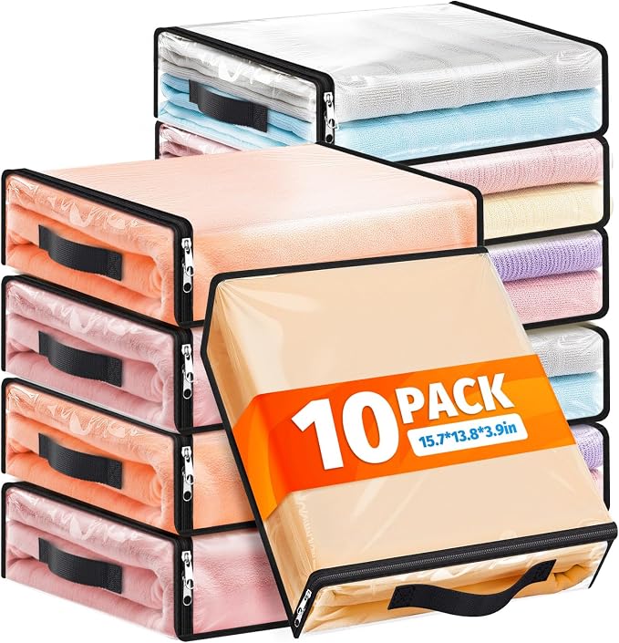 SpaceWhisper Clear Sheet Storage Bags, 10 Pack, 15.7 x 13.8 x 3.9 in | Sheet by Unknown