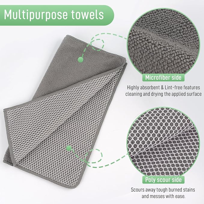 SINLAND Dish Cloth for Washing Dishes Kitchen Washcloth Cleaning Cloth - Image 3