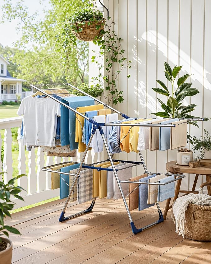 Sakugi Clothes Drying Rack, Foldable 2-Level - Image 7