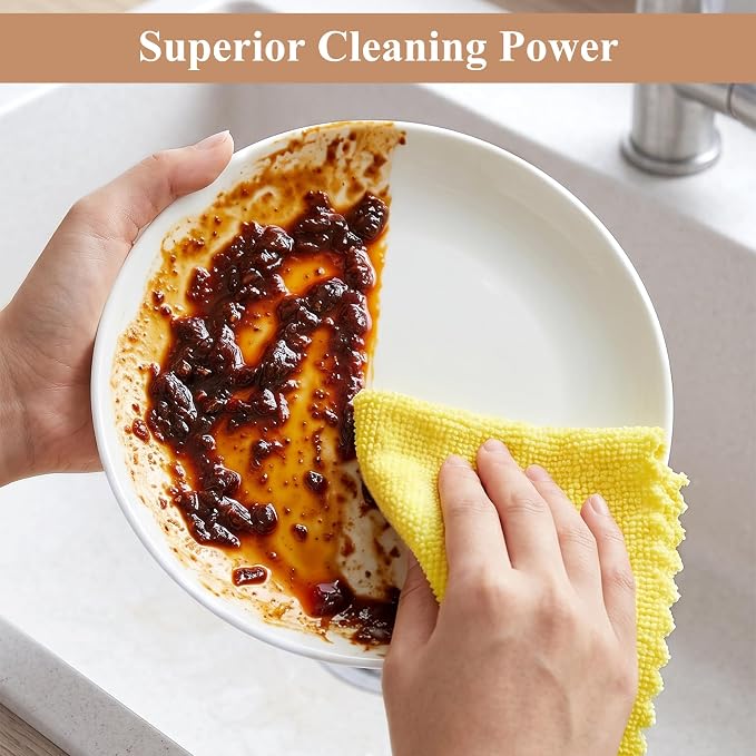 30 Pack Microfiber Cleaning Cloths, Dish Towels - Image 4