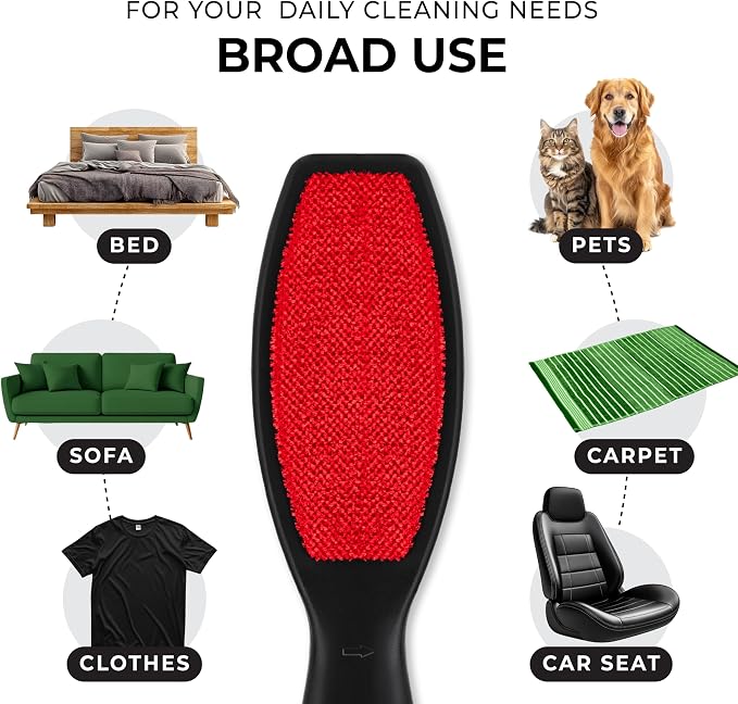 2 Pack Double-Sided Lint Brushes, Pet Hair Remover - Image 3