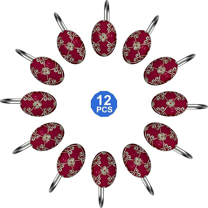 Zahari Home Elegant Rose Shower Hooks Set - Image 5