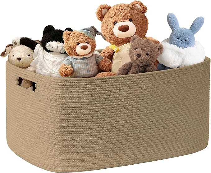 72L Large Woven Laundry Basket Hamper by SunNewt