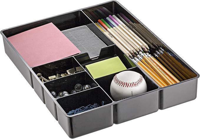 Officemate Deep Drawer Organizer Tray, 8 Compartments, 2 1/4"H x 15 1/8"W x 11 by Officemate