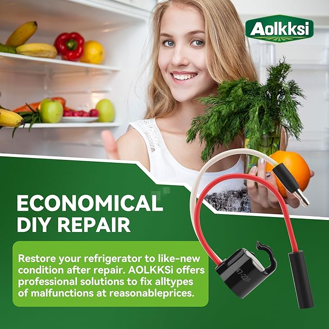 297216600 Refrigerator Defrost Thermostat Replacement Part by AOLKKSI - Compatible with Frigidaire and Kenmore Refrigerators - Replaces 1483781 216731000 216872200 218673008 218673001