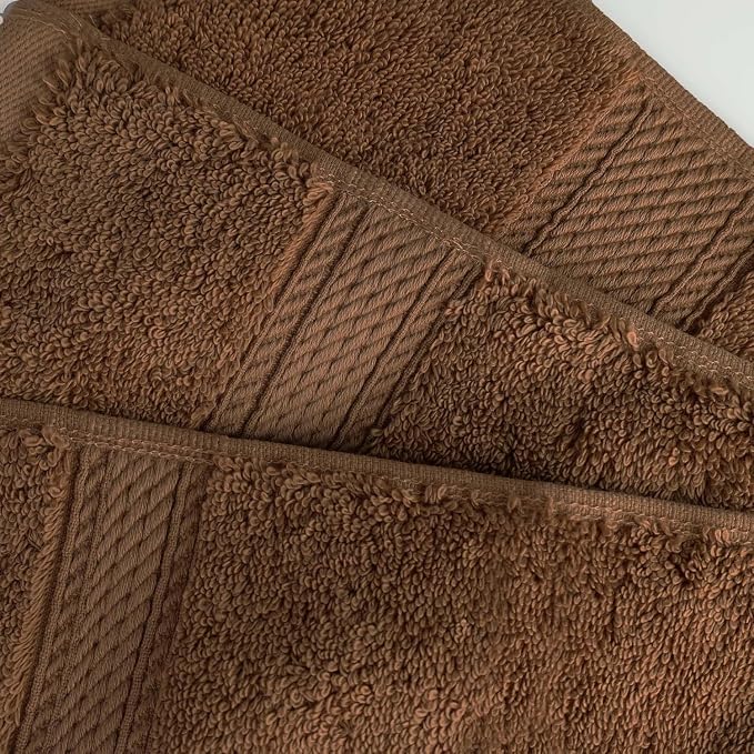 SUPERIOR Egyptian Cotton Ultra Plush & Absorbent, 8 Piece Set, Chocolate | - Image 8