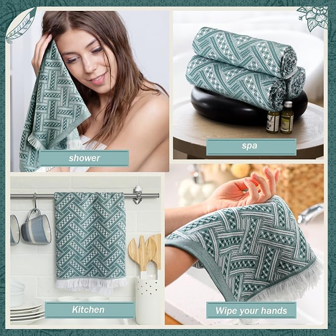 HunnmingRe 8 Pack Boho Hand Towel - Image 6