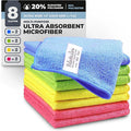 Turkish Microfiber Cleaning Cloth of 4 Colors | 20% Polyamide by Fabricube