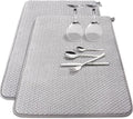 2 Pack Microfiber Dish Drying Mat, 24 x 17 inch, Super Absorbent, Drying Pad by Baaxxango