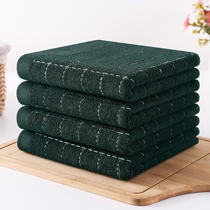 Homaxy 100% Cotton Terry Kitchen Towels, 8 Pack, Suitable - Image 8