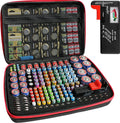 Battery Organizer with BT-168 Tester, EVA Storage Case | 210+ AA AAA C D 9V by LINKOceans