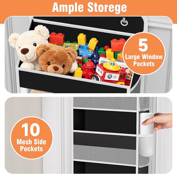Over The Door Organizer Storage Large Capacity Hanging Bedroom Storage | 5 - Image 4