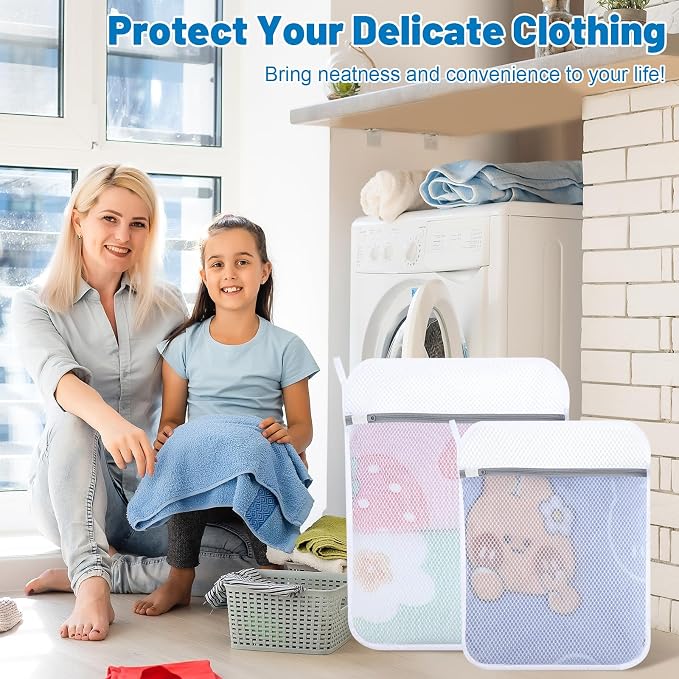 4-Pack Durable Honeycomb Mesh Laundry Bags - Image 9