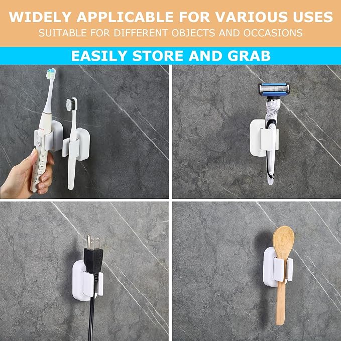 4PCS Wall Mounted Electric Toothbrush Holder, Adhesive & Waterproof Holder | - Image 7