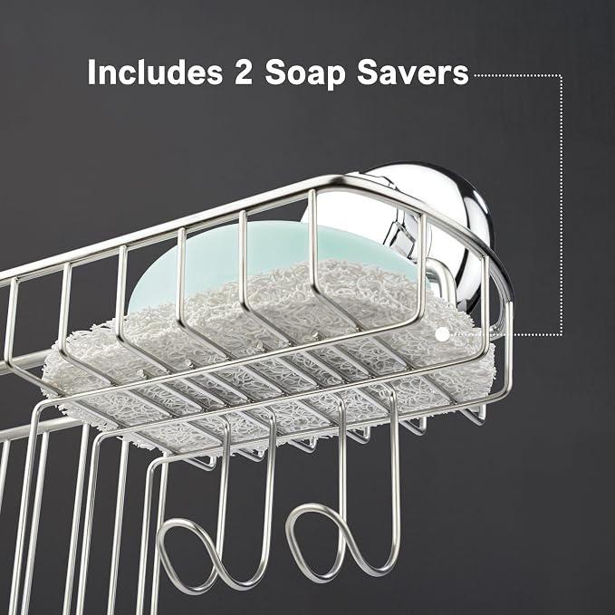 HASKO Suction Cup Shower Caddy Basket - Image 5
