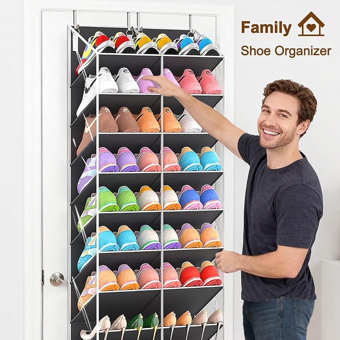 20-30 Pairs Over the Door Shoe Organizer, 10-Tier Door Shoes Rack, Handing - Image 4