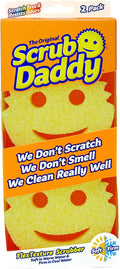 Scrub Daddy Original Dish Sponge Twin Pack, Smiley Face Sponges by ScrubDaddy