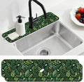 2Pcs Green Vintage Plants Kitchen Sink Splash Guard Faucet Mat Flowers by CONCHLERY%E6%97%97%E8%88%B0%E5%BA%97