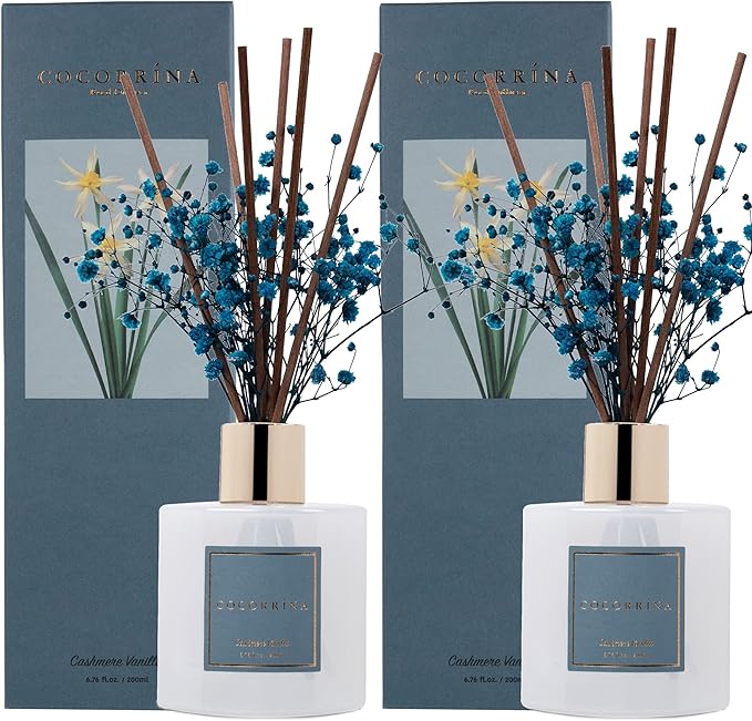 Premium Reed Diffuser Set with Preserved Baby's Breath & Cotton Stick Cashmere - Image 3