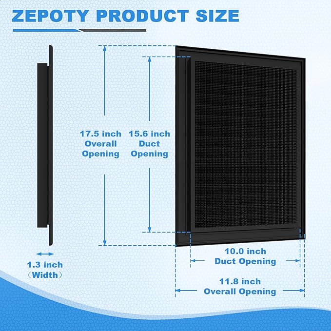 12" x 18" Aluminum Alloy Gable Vent, Never Rust Gable Vents for Shed, Reduce Indoor Temperature - Ideal for Wall, Attic, Shed - Vent Opening: 10" x 16" (Black)