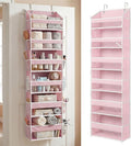 HOMELUX THEORY Over the Door Organizer, 100D Fabric, Baby Pink 1pc by HomeluxTheory