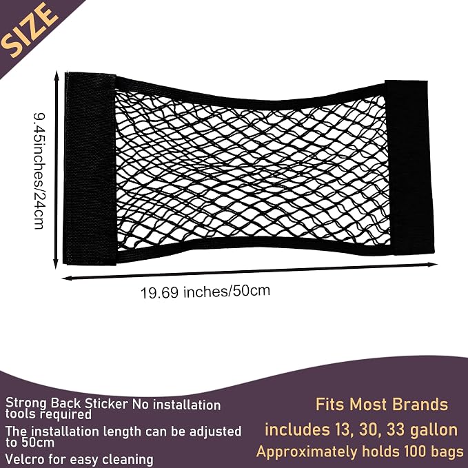 Extra Large Trash Bag Holder Mesh Storage Net Grocery Bag Organizer Dispenser - Image 4