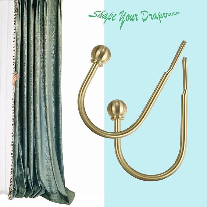 ARNORX Curtain Holdbacks, Decorative French Ball End, Curtain Drapery Holdbacks - Image 3