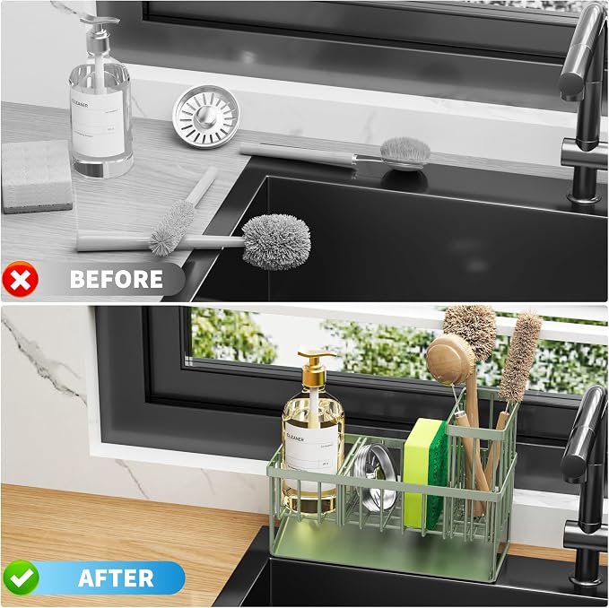 Cisily Kitchen Sink Caddy, Sponge Holder - Image 6