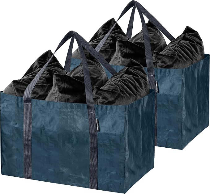 CleverMade XXL Storage Basket Tote, 76L Storage Bag, 2 Pack, Ocean | Carry Bulk - Image 8