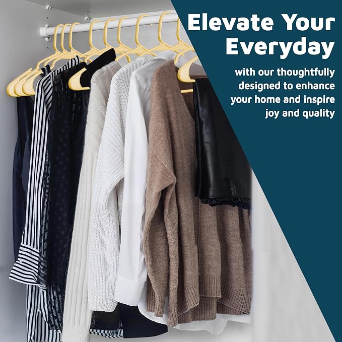 Lifemaster Plastic Clothes Hangers – Heavy Duty Hanger Set, - Image 3