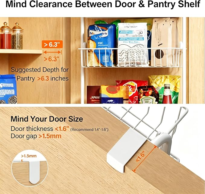 Delamu Over The Door Pantry Organizer, 8-Tier Hanging Spice Rack - Image 3