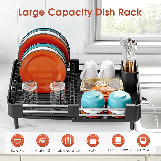 TOOLF Expandable Dish Drying Rack - Image 4