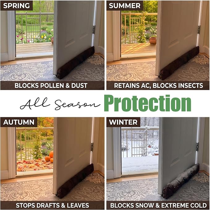 Evelots Magnetic Door Draft Stopper, 36-Inch Cold Air, Dust & Noise Blocker | - Image 7