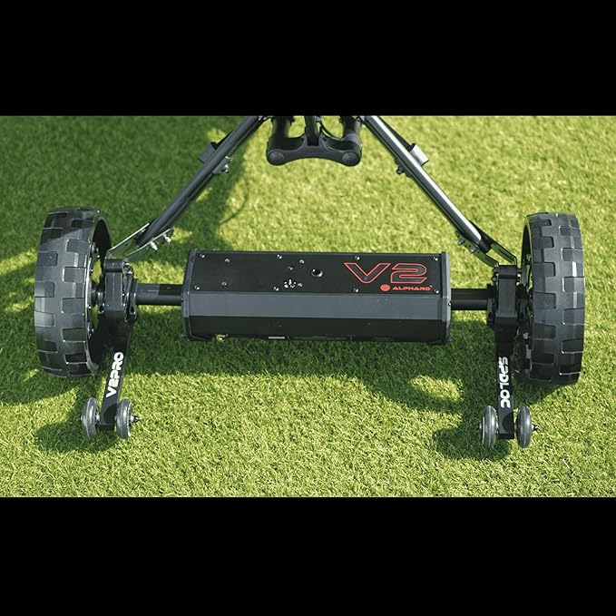 Alphard Club Booster V2Pro – Convert Your Push Cart into a Motorized, Electric Remote-Controlled Golf Caddie - New 2025 V2Pro with Permanently Attached Wheelie Bars