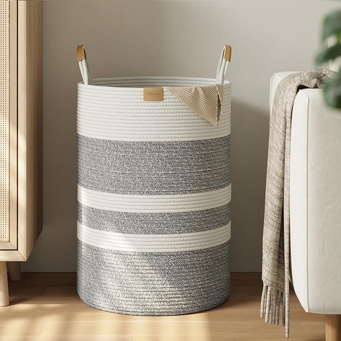Nunsino 95L Striped Laundry Hamper by Nunsino