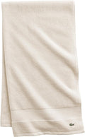 Lacoste Heritage 100% Supima Cotton Bath Towel 30" x 54", Chalk | Highly by Unknown